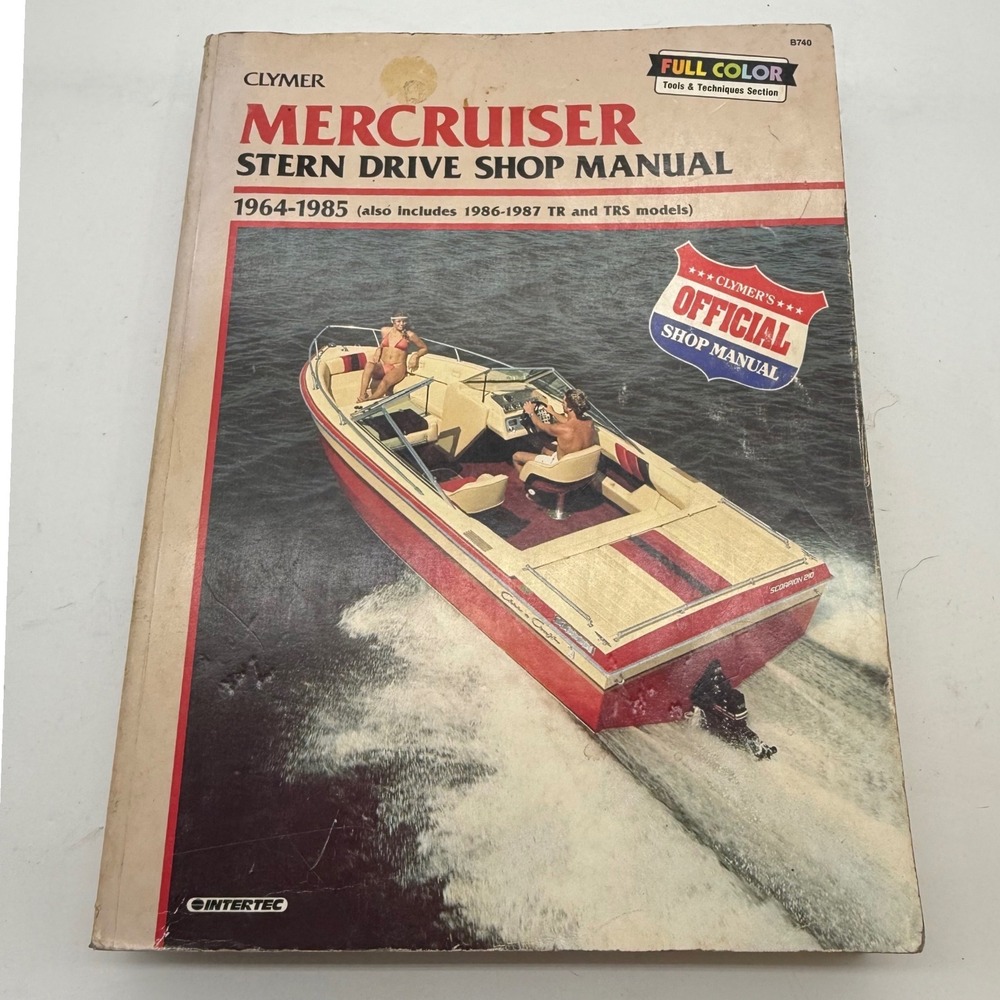 Clymer MerCruiser Stern Drive Shop Manual 1964-1985 B740 Repair Book